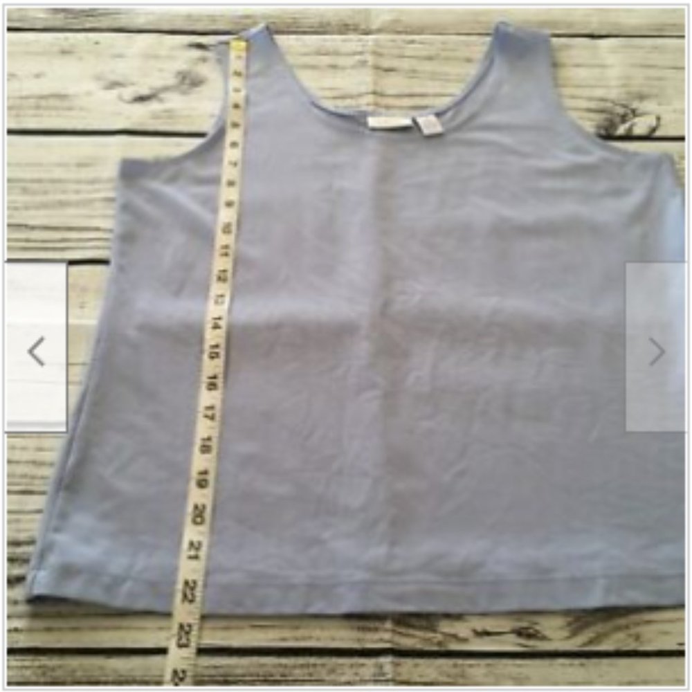 Chico's Tank Top Shirt Baby Blue Sleeveless Scoop Neck - Picture 6 of 6